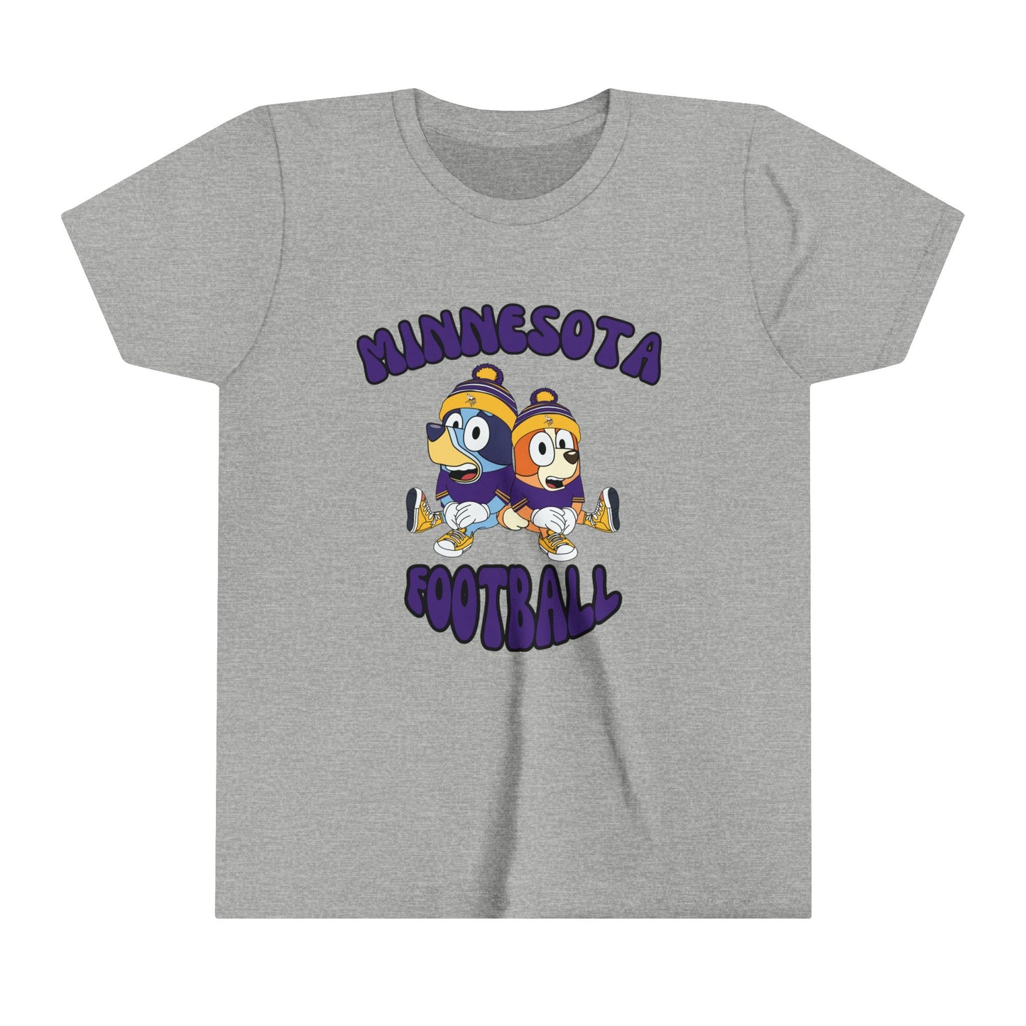 Youth Bluey & Bingo Design Vikings Football - Inspired T-Shirt