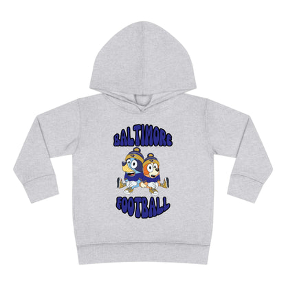 Toddler Bluey & Bingo Design Ravens Football - Inspired Pullover Fleece Hoodie