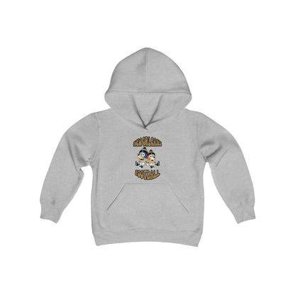 Youth Bluey & Bingo Design Saints Football - Inspired Heavy Blend Hooded Sweatshirt