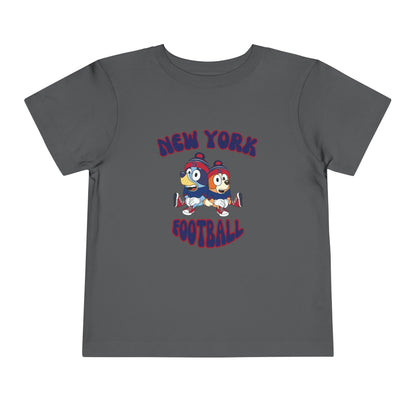 Toddler Bluey & Bingo Design New York Giants Football - Inspired T-Shirt