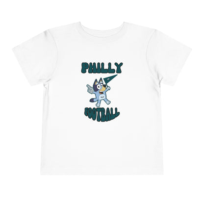 Toddler Bluey Design Philadelphia Eagles Football -Inspired T-Shirt