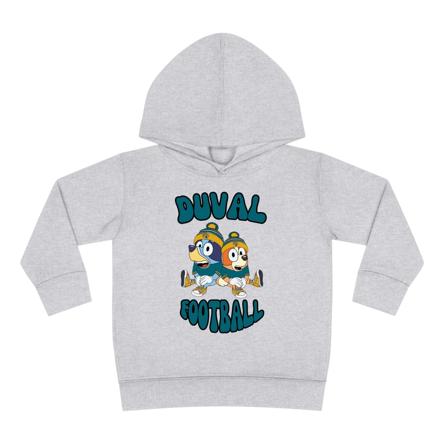 Toddler Bluey & Bingo Design Jaguars Football - Inspired Pullover Fleece Hoodie