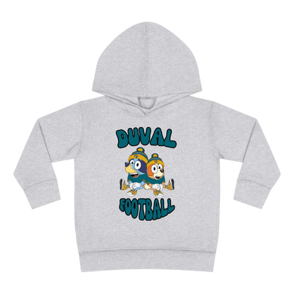 Toddler Bluey & Bingo Design Jaguars Football - Inspired Pullover Fleece Hoodie