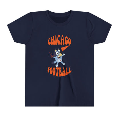 Youth Bluey Design Chicago Bears Football -Inspired T-Shirt