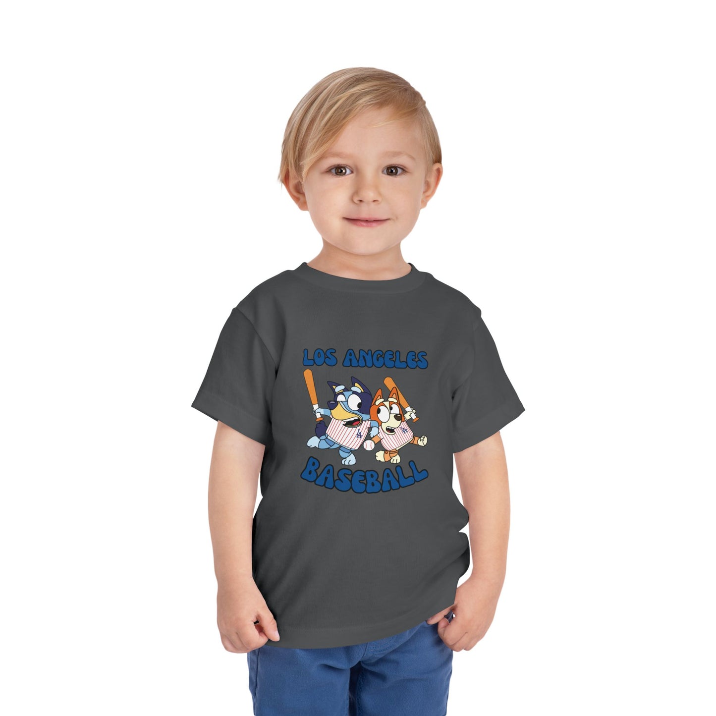 Toddler Bluey Design LA Dodgers - Inspired T-Shirt