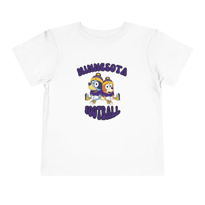 Toddler Bluey & Bingo Design Vikings Football - Inspired T-Shirt