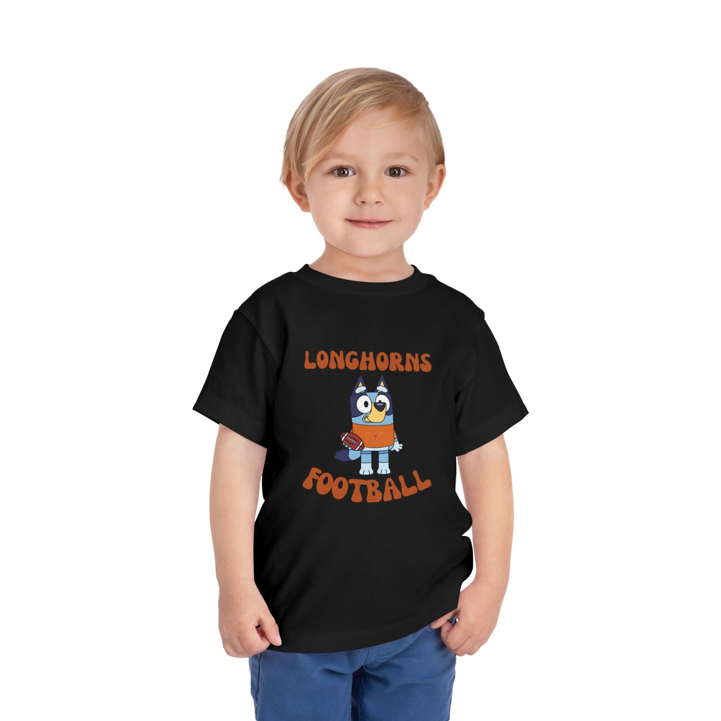 Customizable Toddler Tee - Bluey College Football Design