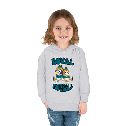 Toddler Bluey & Bingo Design Jaguars Football - Inspired Pullover Fleece Hoodie