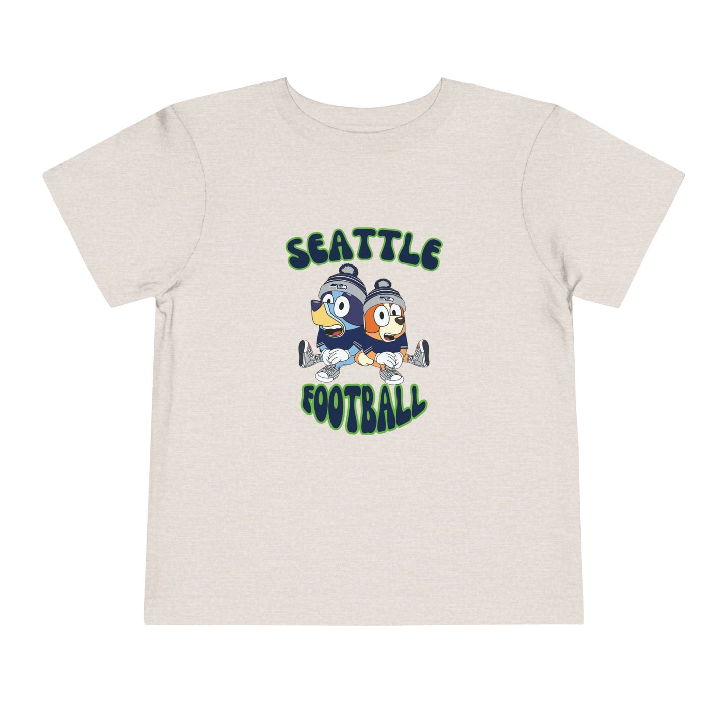 Toddler Bluey & Bingo Design Seahawks Football - Inspired T-Shirt