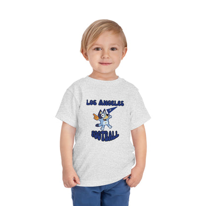 Toddler Bluey Design Las Angeles Rams Football -Inspired T-Shirt