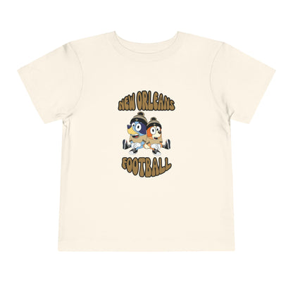 Toddler Bluey & Bingo Design Saints Football - Inspired T-Shirt