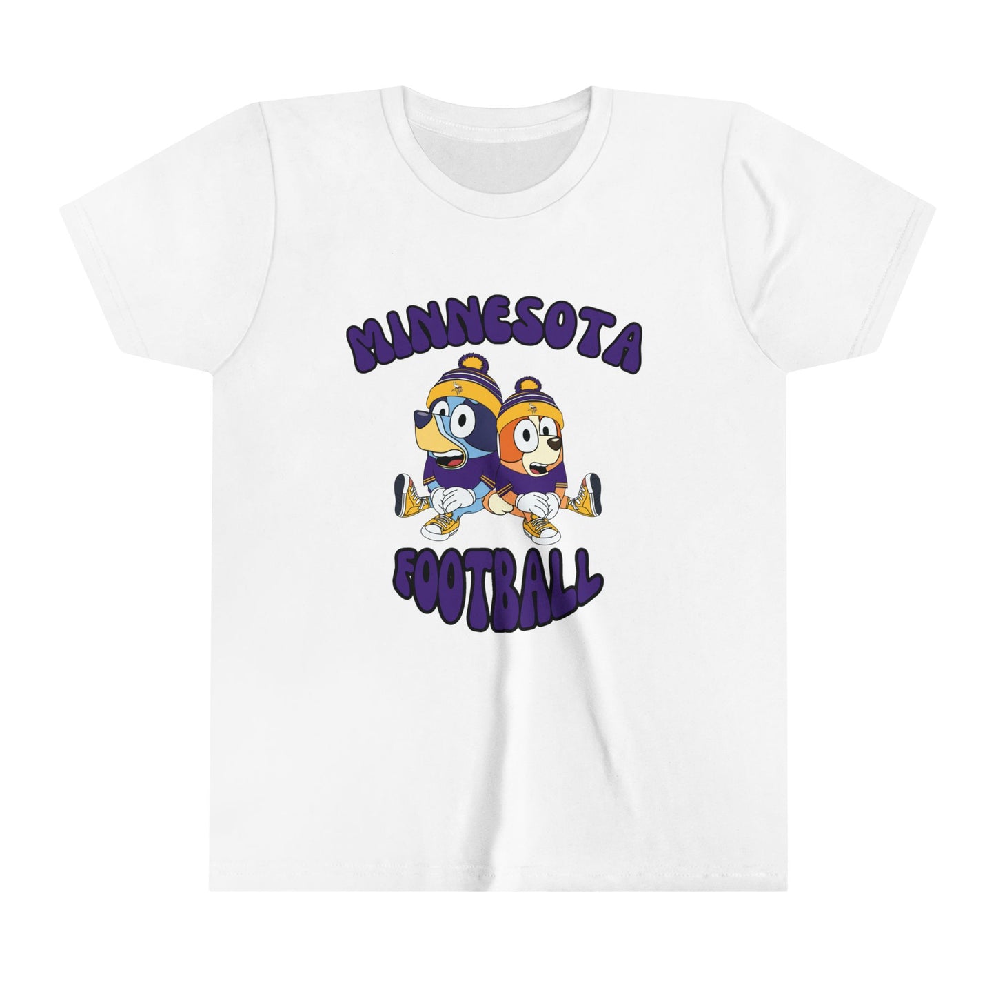 Youth Bluey & Bingo Design Vikings Football - Inspired T-Shirt