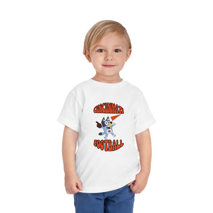 Toddler Bluey Design Cincinnati Bengals Football - Inspired T-Shirt