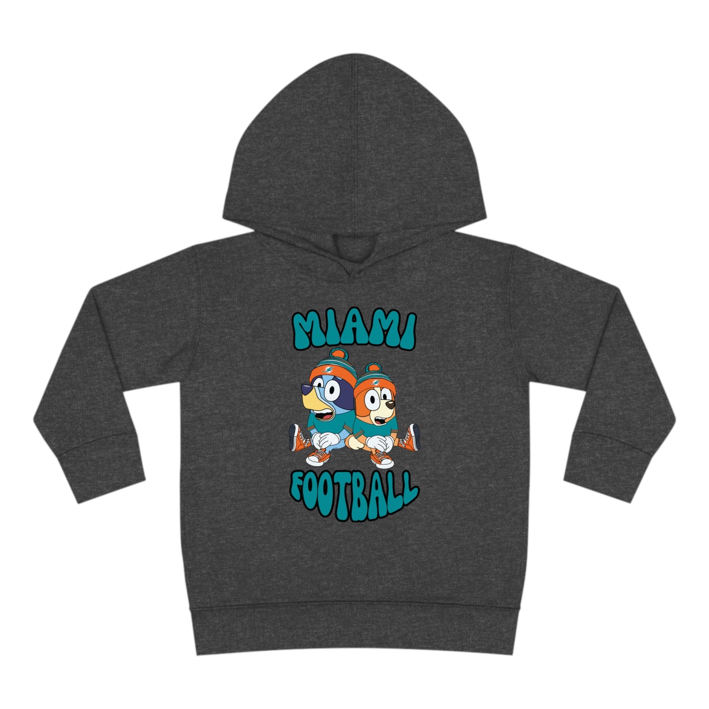 Toddler Bluey & Bingo Design Dolphins Football - Inspired Pullover Fleece Hoodie