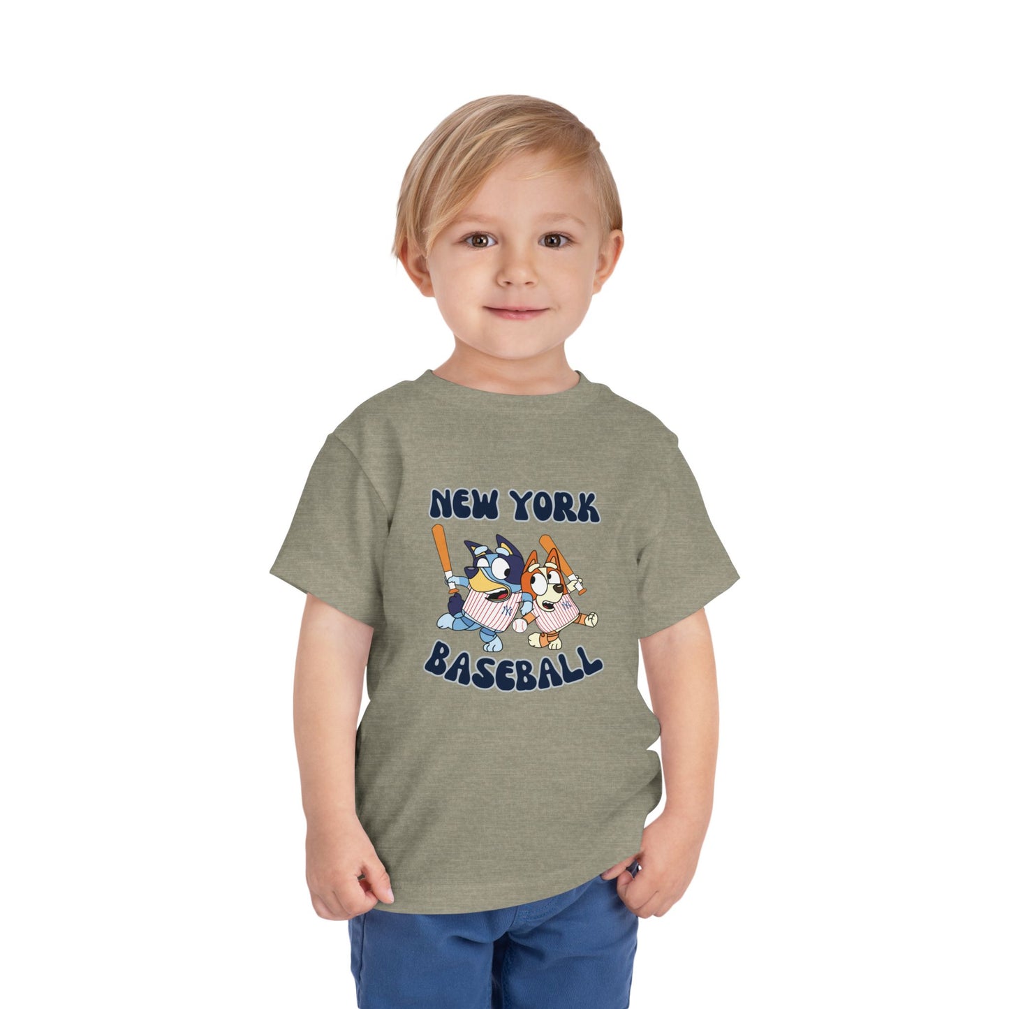 Toddler Bluey Design NY Yankees - Inspired T-Shirt