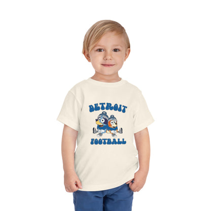 Toddler Bluey & Bingo Design Detroit Lions Football - Inspired T-Shirt