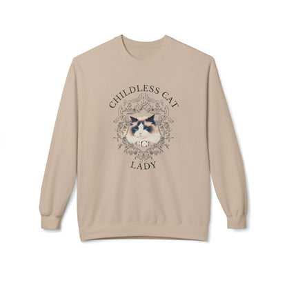 Unisex Cozy Childless Cat Lady Sweatshirt