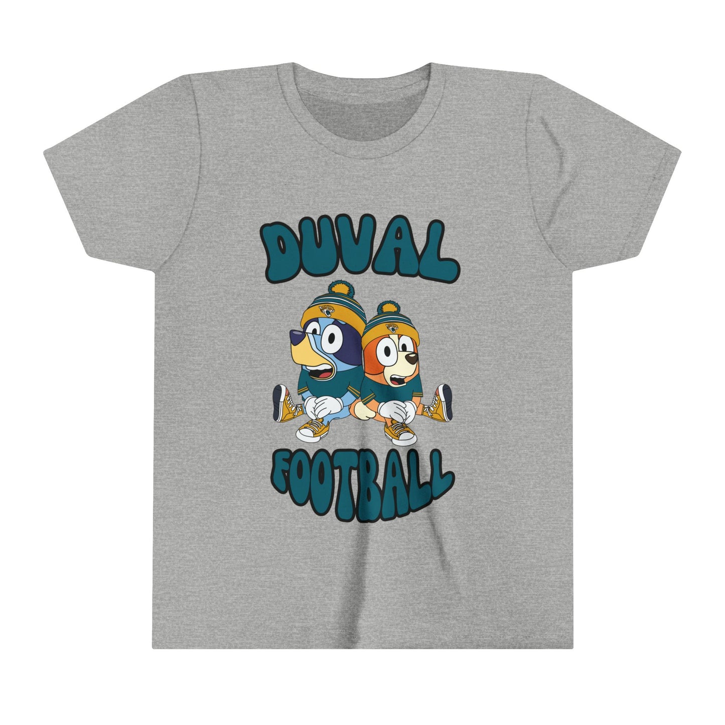 Youth Bluey & Bingo Design Jaguars Football - Inspired T-Shirt