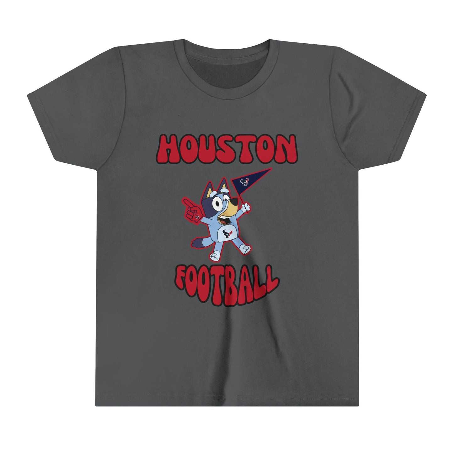 Youth Bluey Design Houston Texans Football -Inspired T-Shirt