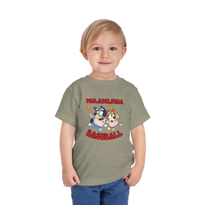 Toddler Bluey Design Philadelphia Phillies - Inspired T-Shirt