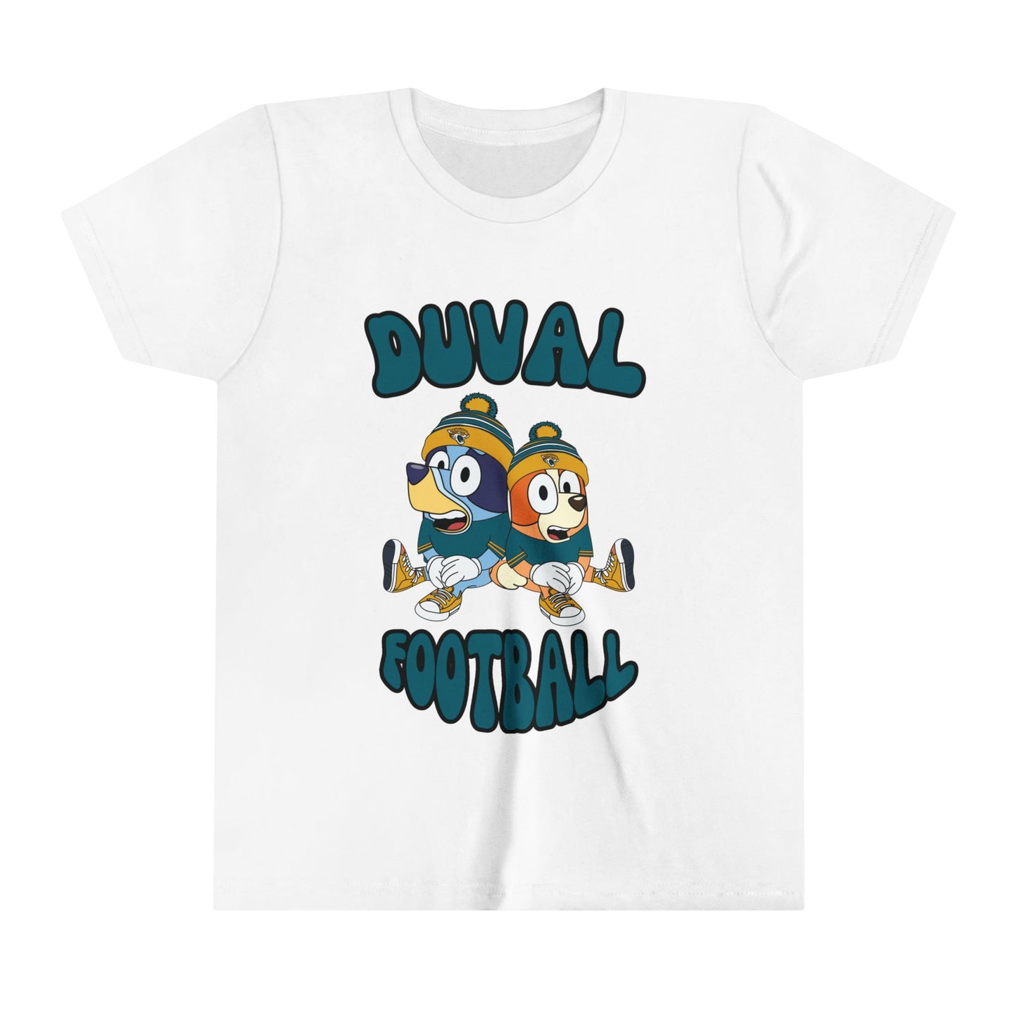 Youth Bluey & Bingo Design Jaguars Football - Inspired T-Shirt