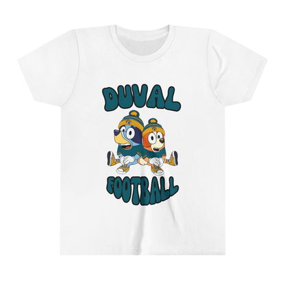 Youth Bluey & Bingo Design Jaguars Football - Inspired T-Shirt