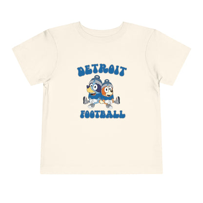 Toddler Bluey & Bingo Design Detroit Lions Football - Inspired T-Shirt