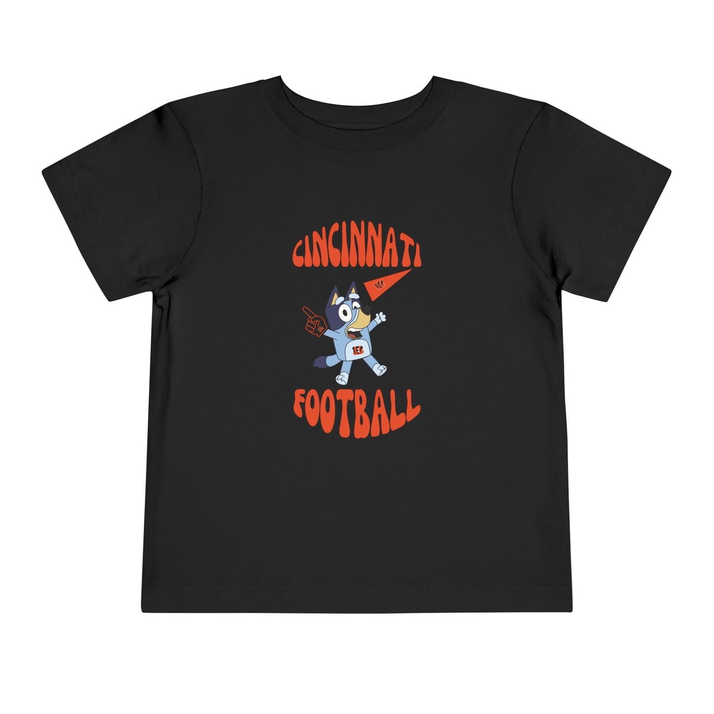 Toddler Bluey Design Cincinnati Bengals Football - Inspired T-Shirt