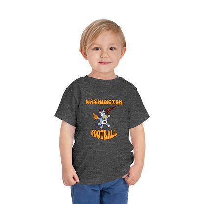 Toddler Bluey Design Washington Commanders Football -Inspired T-Shirt