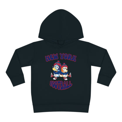 Toddler Bluey & Bingo Design New York Giants Football - Inspired Pullover Fleece Hoodie