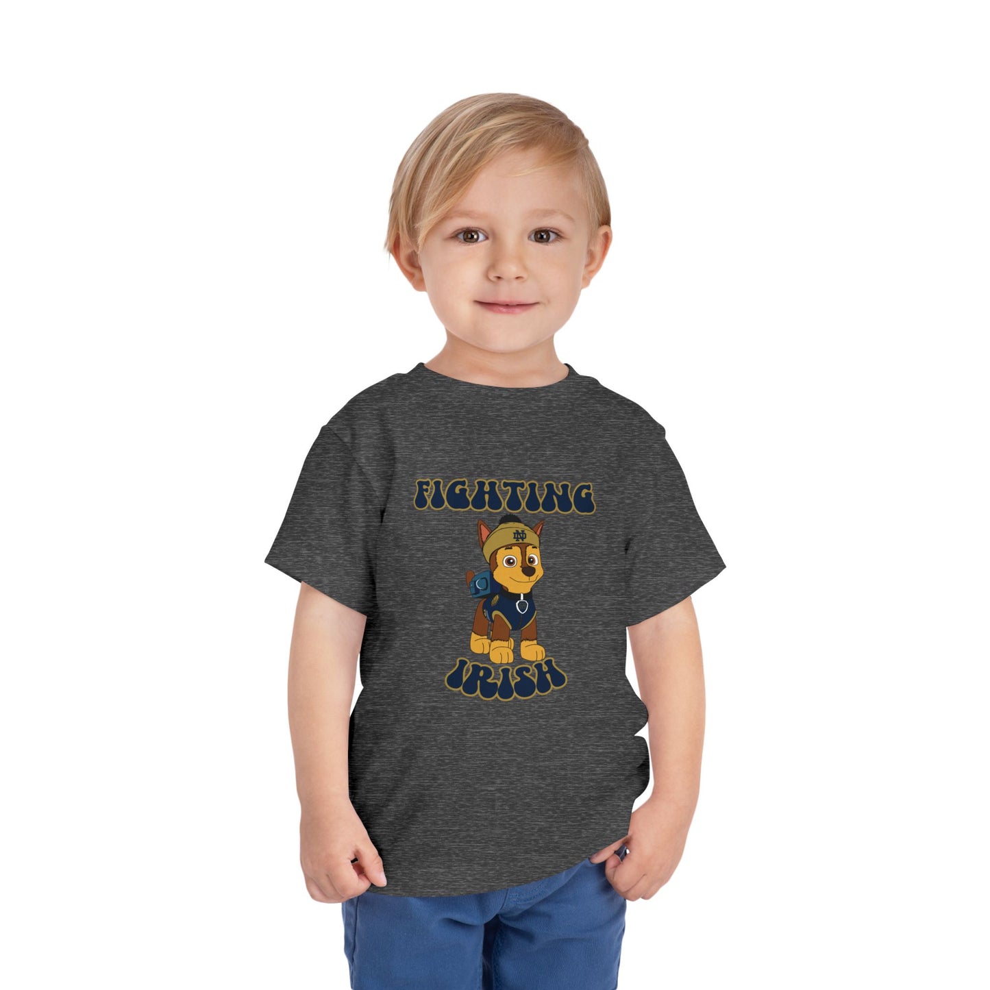 Chase Paw Patrol Fighting Irish College Football Design Toddler Tee