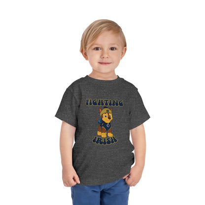 Chase Paw Patrol Fighting Irish College Football Design Toddler Tee