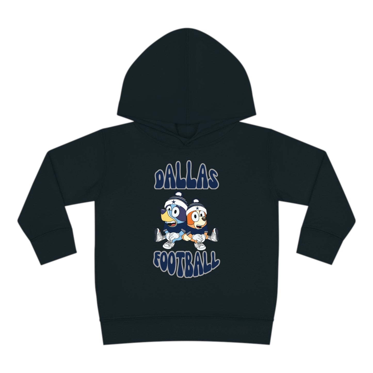 Toddler Bluey & Bingo Design Dallas Football - Inspired Pullover Fleece Hoodie