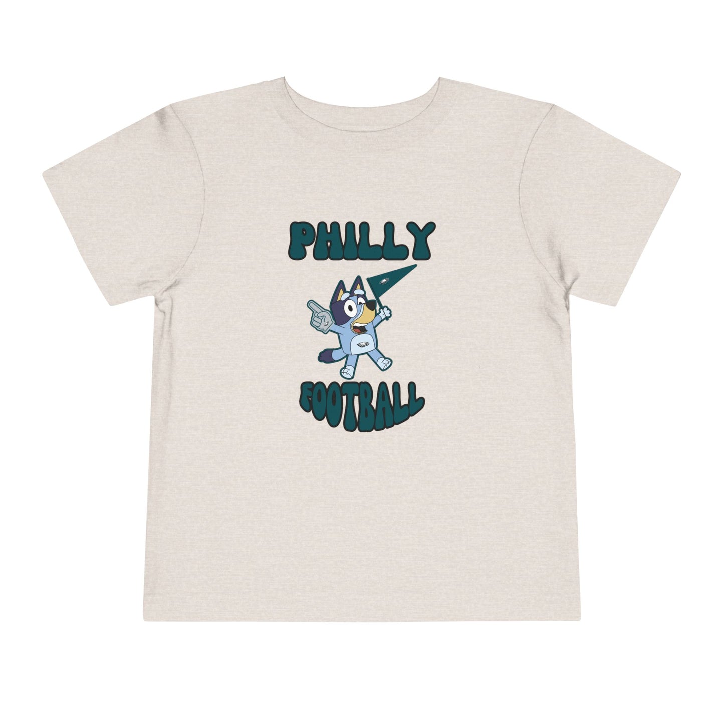 Toddler Bluey Design Philadelphia Eagles Football -Inspired T-Shirt