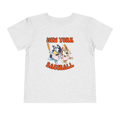 Toddler Bluey Design NY Mets - Inspired T-Shirt