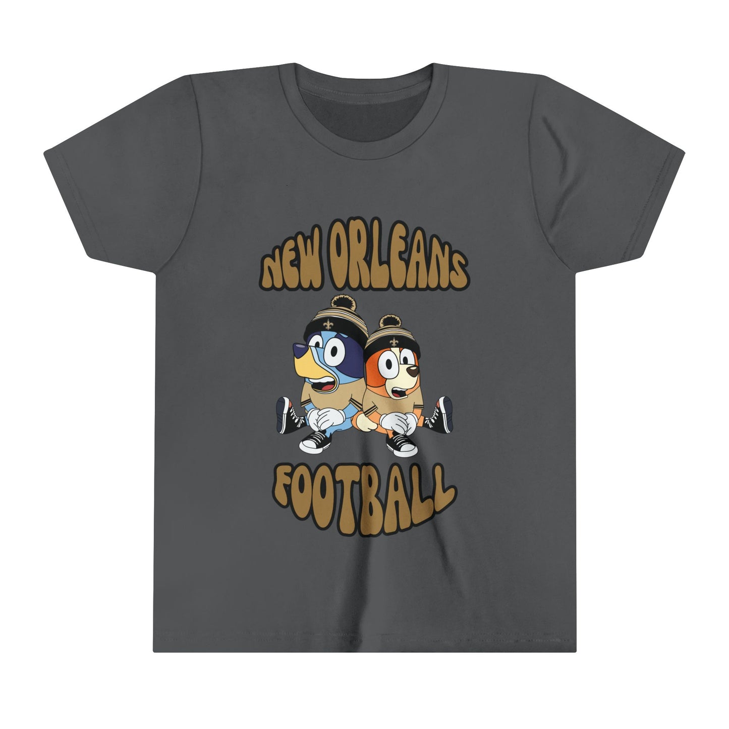 Youth Bluey & Bingo Design Saints Football - Inspired T-Shirt