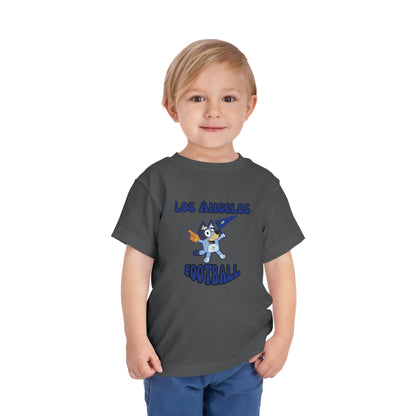 Toddler Bluey Design Las Angeles Rams Football -Inspired T-Shirt