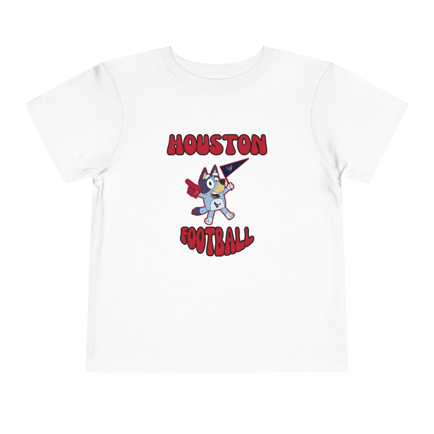 Toddler Bluey Design Houston Texans Football -Inspired T-Shirt