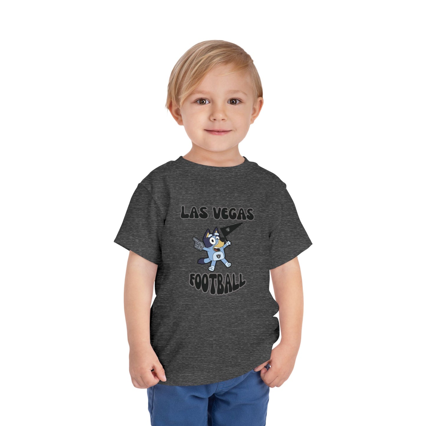 Toddler Bluey Design Las Vegas Raiders Football -Inspired T-Shirt