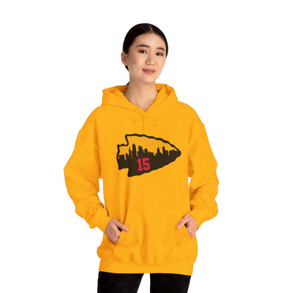 Unisex Kansas City 15 Mahomes Hoodie -  Heavy Blend