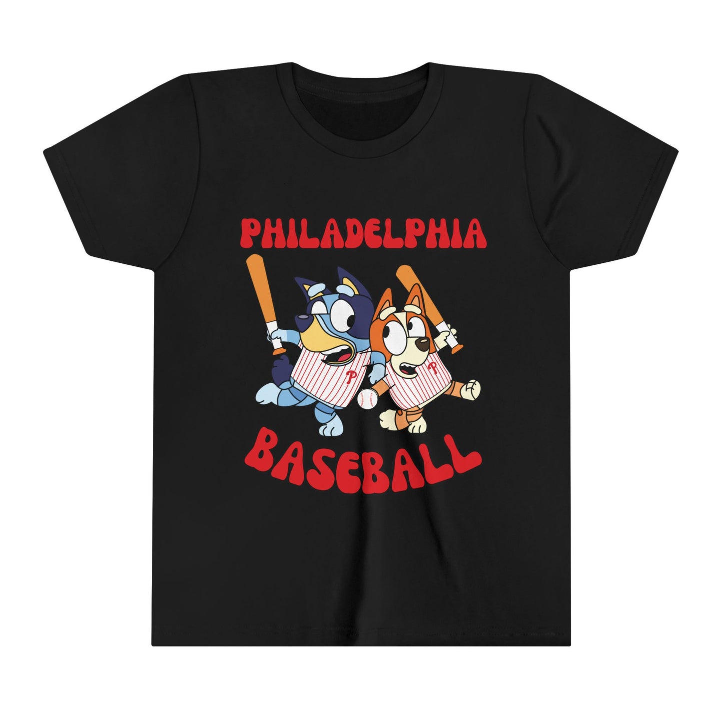 Youth Bluey Design Philadelphia Phillies - Inspired T-Shirt