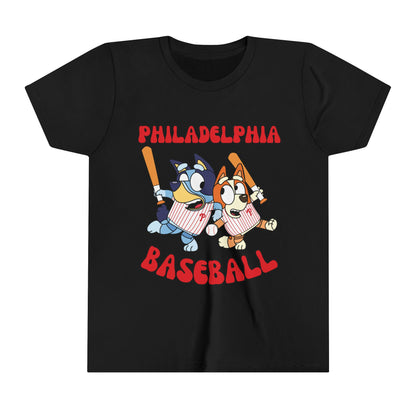 Youth Bluey Design Philadelphia Phillies - Inspired T-Shirt