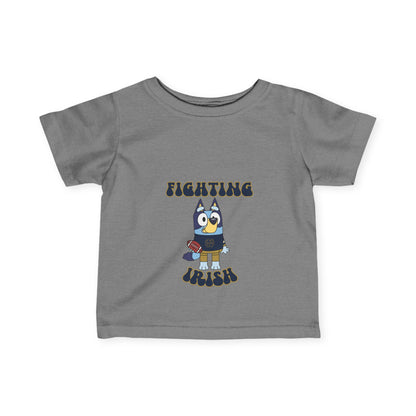 Bluey Fighting Irish Design College Football Infant Tee-Shirt