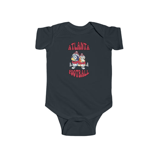 Infant Bluey & Bingo Design Falcons Football - Inspired Onesie