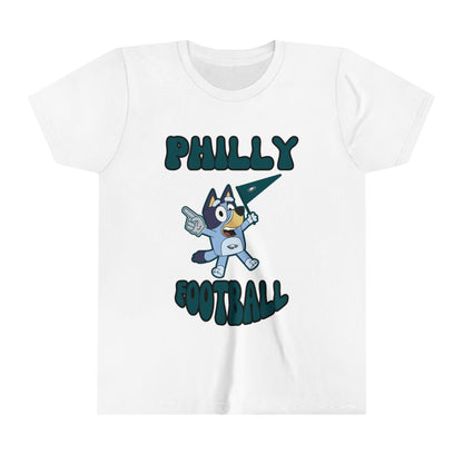 Youth Bluey Design Philadelphia Eagles Football -Inspired T-Shirt