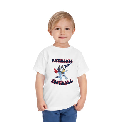 Toddler Bluey Design Patriots Football-Inspired T-Shirt