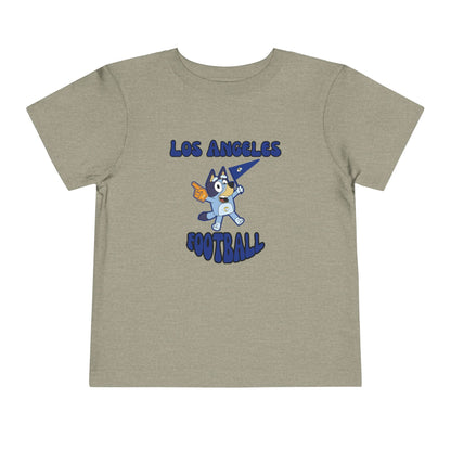 Toddler Bluey Design Las Angeles Rams Football -Inspired T-Shirt