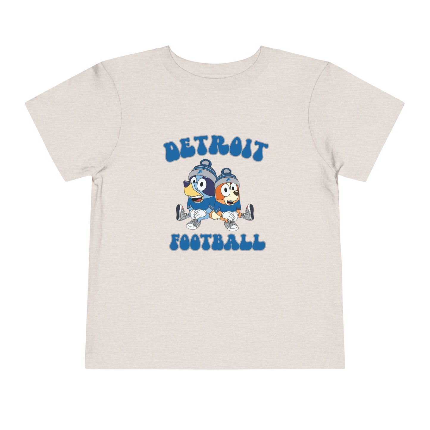 Toddler Bluey & Bingo Design Detroit Lions Football - Inspired T-Shirt