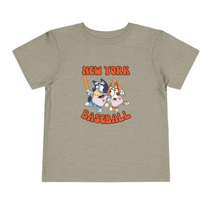 Toddler Bluey Design NY Mets - Inspired T-Shirt