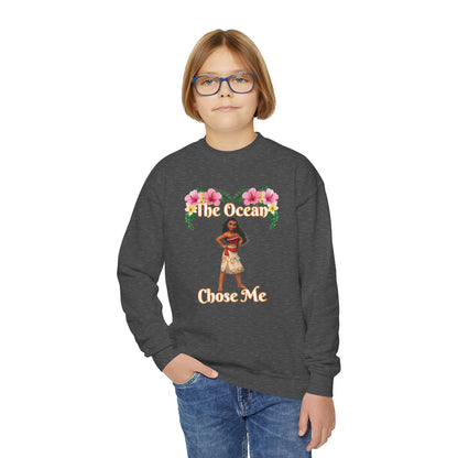 Moana Youth Crewneck Sweatshirt - The Ocean Chose Me